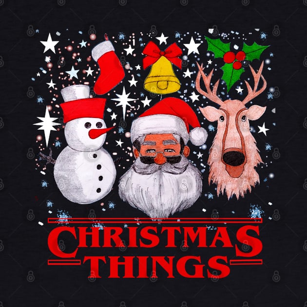 Christmas Things funny and cute by CartWord Design